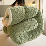 Gaeaspace  -  Soft Super Thick Winter Warm Blanket Artificial Lamb Cashmere Weighted Blankets for Beds Cozy Thicker Warmth Quilt Comforter