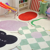 Gaeaspace  -  Irregular Bedroom Carpet Cute Colored Cards IG Girls Room Rugs Children's Room Play Mat Modern Minimalist Rug IG Decoration Home