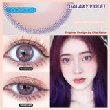 Gaeaspace  -  Half sugar blue-Pink Colored Contact Lenses Soft For Eyes Small Beauty Pupil Myopia Prescription Degrees Yearly Natural