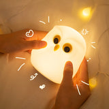 Gaeaspace  -  Owl Night Light Cute Silicone Night Lamp Rechargeable RGB Ambience  Lamp Room Decoration Funny Animal Children Night Light Gift