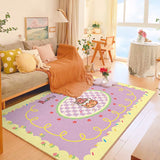 Gaeaspace  -  Cute Ins Style Living Room Decoration Carpets Cream Color Bedroom Bedside Large Area Non-slip Rug Light Luxury Lounge Soft Rugs