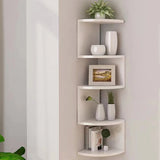 Gaeaspace  -  Wall Shelf Creative Home Wall Corner Triangle Shelf Wall Hanging 5 Tier Semi-circular Partition Corner Bookshelf Storage Rack