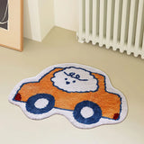 Gaeaspace  -  Tufting Cartoon Bedroom Mat Animal Lamb Car Carpet Anti Slip Kids Room Entrance Rug Fluffy Floor Pad Bathmat Doormat Home Decor