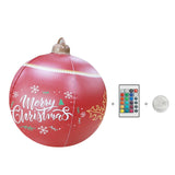 Gaeaspace  -  60CM Outdoor Christmas Inflatable Decorated Ball Made PVC Giant Light Glow Large Balls Tree Decorations Outdoor Toy Ball