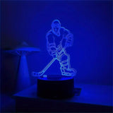 Gaeaspace  -  1pc Ice Hockey  3D Night Light, 3D Optical Illusion Lamp With Touch, 7-Color Changing Ambient Light For Bedroom