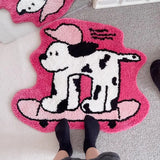 Gaeaspace  -  Tufted Dalmatian Rug Living Room Carpet Soft Fluffy Mat Bedroom Cloakroom Floor Anti Slip Pad Aesthetic Home Nursery Decor