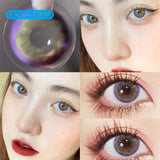 Gaeaspace  -  purple Colored Contact Lenses soft for eyes small Beauty Pupil myopia prescription degree yearly natural new big