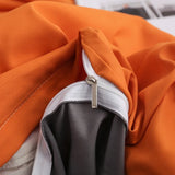 Gaeaspace  -  Solid Color Bedding Set Orange Grey Single Double Size Bed Linen Duvet Cover Pillowcase No Fillings Kids Adult Home Textile