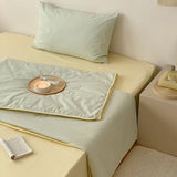 Gaeaspace  -  New Two-colour Summer Quilt Cotton Washable Towel Blanket Comforter With Four-piece Bed Set In A Simple European Style