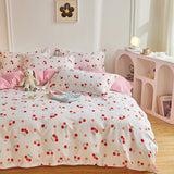 Gaeaspace  -   Bedding Set for Girl Boy Bedroom KIDS Modern Comforter Duvet Cover Flat Sheet Pillowcase  Home Textile Soft Bed Linen