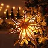 Gaeaspace  -  Hollow Star Hanging Pendants Christmas Decoration for Home Navidad Natal Noel Gifts Christmas Ornaments New Year