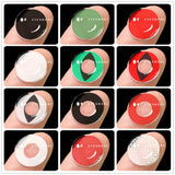 Gaeaspace  -  1 pair White Mesh Halloween Cosplay Colored Contact Lenses Yearly Use Cosmetic Contact Lens Eye Color Colored Contacts