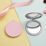 Gaeaspace  -  Mini PU Makeup Mirror Magnify Foldable Double Pocket Small Makeup Mirror for Travel Beauty Cosmetic Tool