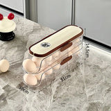 Gaeaspace  -  Large Egg Holder for Fridge Automatic Rolling Egg Organizer Clear Plastic Egg Container Stackable Egg Dispenser and Storage Bin