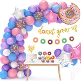 Gaeaspace  -  1 Set Pink Purple Blue Confetti Balloons Garland Arches Set Donut Banners Girls Birthday Party Baby Shower Wedding Decorations