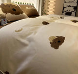 Gaeaspace  -  Trend lovely dog puppy brown bedding set kid single double,twin full queen fashion home textile bed sheet pillowcase duvet cover