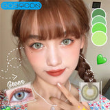 Gaeaspace  -  contact lens small beauty pupil unique Himalayan green crazy cosplay Yearly Contact Lenses For Eyes Degrees Myopia prescription