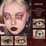 Gaeaspace  -  2pcs Cosplay Colored Contact Lenses for Eye Crazy White Contact Lenses Halloween Beauty Makeup Lens Anime Black Lens