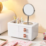 Gaeaspace  -  Cute Storage Box Large Capacity Pen Holder Student Desktop Handbook Stationery Storage Box Drawer Ins Home Office Storage Bins