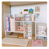 Gaeaspace  -  Kawaii Storage Shelf DIY Desk Holder Office Desktop Organizer Table Organizer Bookshelf Insert Shelve For Kids Room