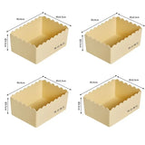 Gaeaspace  -  4pcs Desktop Storage Box Cosmetic Organizer Plastic Storage Box Sundries Snack Storage Basket Bathroom Kitchen Organization Box