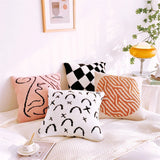 Gaeaspace  -  Modern Simple Half-side Velvet Knitted Pillowcase Sofa Home Soft Accessories Decoration Bay Window Car Cushion Cover