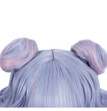 Gaeaspace  -  Blue Pink Short Wigs with Bangs Synthetic Women Lolita Wavy Curly Cosplay Hair Wig for Daily Party