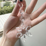 Gaeaspace  -  1 Piece Acrylic Snowflake Simulation Ice Pendants Xmas Tree Hanging Ornament Christmas Decorations for Home New Year Gift