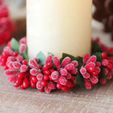 Gaeaspace  -  Christmas Home Decoration Berry Wreath Candlestick Table Decoration Decorations Christmas Eve Candlelight Dinner Accessories