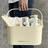 Gaeaspace  -  INS Bathroom Storage Basket Household Bedroom with Handle Skin Care Cosmetics Lipstick Storage Box Sundries Organizer Basket