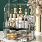 Gaeaspace  -  Transparent Desktop Cosmetics Storage Box Home Bedroom Bathroom Dust Skin Care Products Lipstick Jewelry Organizer Rack