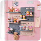 Gaeaspace  -  Wall-mounted Hole Board Wall Shelf Free Punching Hanger Bookshelf  Figure Display Shelves Stand Bedroom Desk Wall Storage Holder