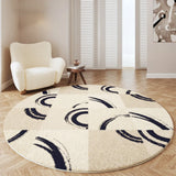 Gaeaspace  -  French Retro Style Rugs for Bedroom Fluffy Soft Living Room Decoration Round Carpet Thicken Plush Rug Large Area Study Floor Mat