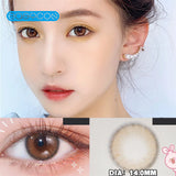 Gaeaspace  -  amber brown Colored Contact Lenses soft for eyes small Beauty Pupil myopia prescription degree yearly natural new big