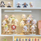 Gaeaspace  -  Wooden Display Riser Stand Organizer Shelf Stand for Figures Pop Mart Figure Display Cabinet Cute Dolls Storage Rack Decoration