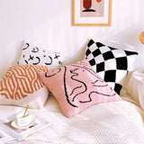 Gaeaspace  -  Modern Simple Half-side Velvet Knitted Pillowcase Sofa Home Soft Accessories Decoration Bay Window Car Cushion Cover