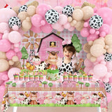 Gaeaspace  -  Farm Theme Background Tablecloth Balloon Set Farm Animals Birthday Party Decor Kids Birthday Party Supplies Baby Shower Decor