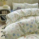 Gaeaspace  -  Printing Four Piece Set Floral Style Duvet Cover Quilt Covers Bed Linen Pillowcase Home Bedding Sets Bedroom Bed Sets Queen King