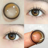 Gaeaspace  -  2PCs/Pair 10 Tone New Lenses Color Contact Lenses for Eyes Natural Colored Eye Lenses Beauty Eye Color Lens Yearly Use