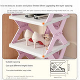 Gaeaspace  -  6 Tier Folding Shoe Rack Multi-folding No Installation Home Storage Shelf Dormitory Multifunctional Economic Storage Shoe Rack