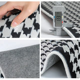 Gaeaspace  -  Modern Minimalist Houndstooth Living Room Carpet Large Area Black White Design Bedroom Rug Coffee Table Mat IG Luxury Decor Home