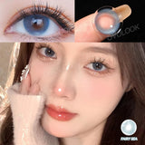 Gaeaspace  -  1 Pair/2pcs Super Lenses Blue Pink Purple Beauty Contact Lenses for Eyes Comestic Natural Eye Color Lens Myopia Yearly