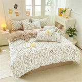 Gaeaspace  -  Bedding Set Duvet Set Hot Sale Fragmented Flower French Style NEW Queen King Size Soft Comforter Sets 4pcs sheet Set