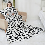 Gaeaspace  -  Lengthen Thickened Flannel Nightgown, Lamb Fleece, Simple Home Sofa, Lazy Blanket with Sleeves, Wearable Casual Cloak