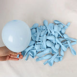 Gaeaspace  -  127pcs Dusty Blue Balloon Garland Arch Kit Skin Macaron Blue Chrome Gold Ballon Boho Baby Shower Wedding Boy Birthday Decoration