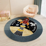 Gaeaspace  -  Cute Round Living Room Decoration Plush Carpet Cartoon Bedroom Bedside Soft Crawling Floor Mat Large Area Cloakroom Washable Rug