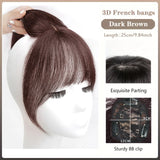 Gaeaspace  -  Synthetic Topper Hairpiece False Bang Clip-In Bangs Extension Natural Fake Fringe Invisible Clourse Hairpiece for Women