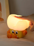 Gaeaspace  -  Cute Cartoon Popcorn Night Light USB Rechargeable Touch Silicone Lamp Kid Gift Bedside Nursery Ambient Mood Light 3 Levels Timer