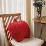 Gaeaspace  -  Soft Apple Pillow Back Rest Support Cute Embroidery Letters Fruit Cushion Sofa Chair Padding Nordic Baby Home Kids Room Decor