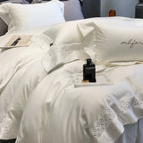 High End Hollow-carved Design Queen Bedding Set Lyocell Natural Plant Fibres Duvet Cover Set with Sheets Quilt Cover Sets Cotton